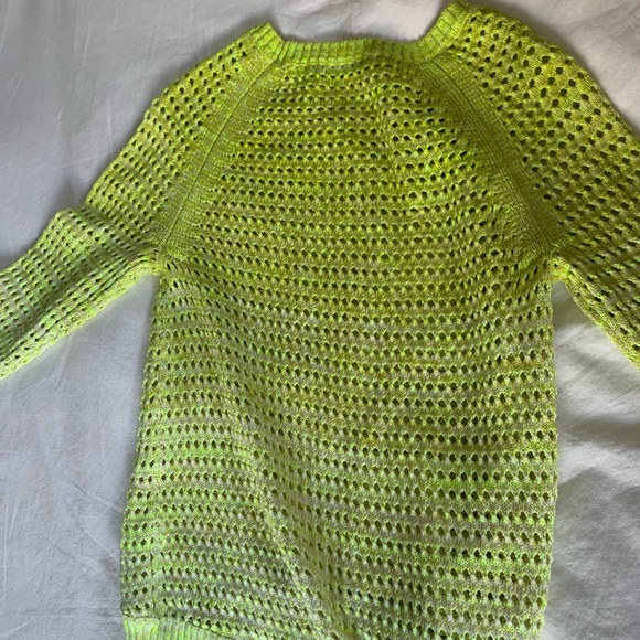 J.Crew Neon Yellow/Green Ombré Sweater - Picture 3 of 6